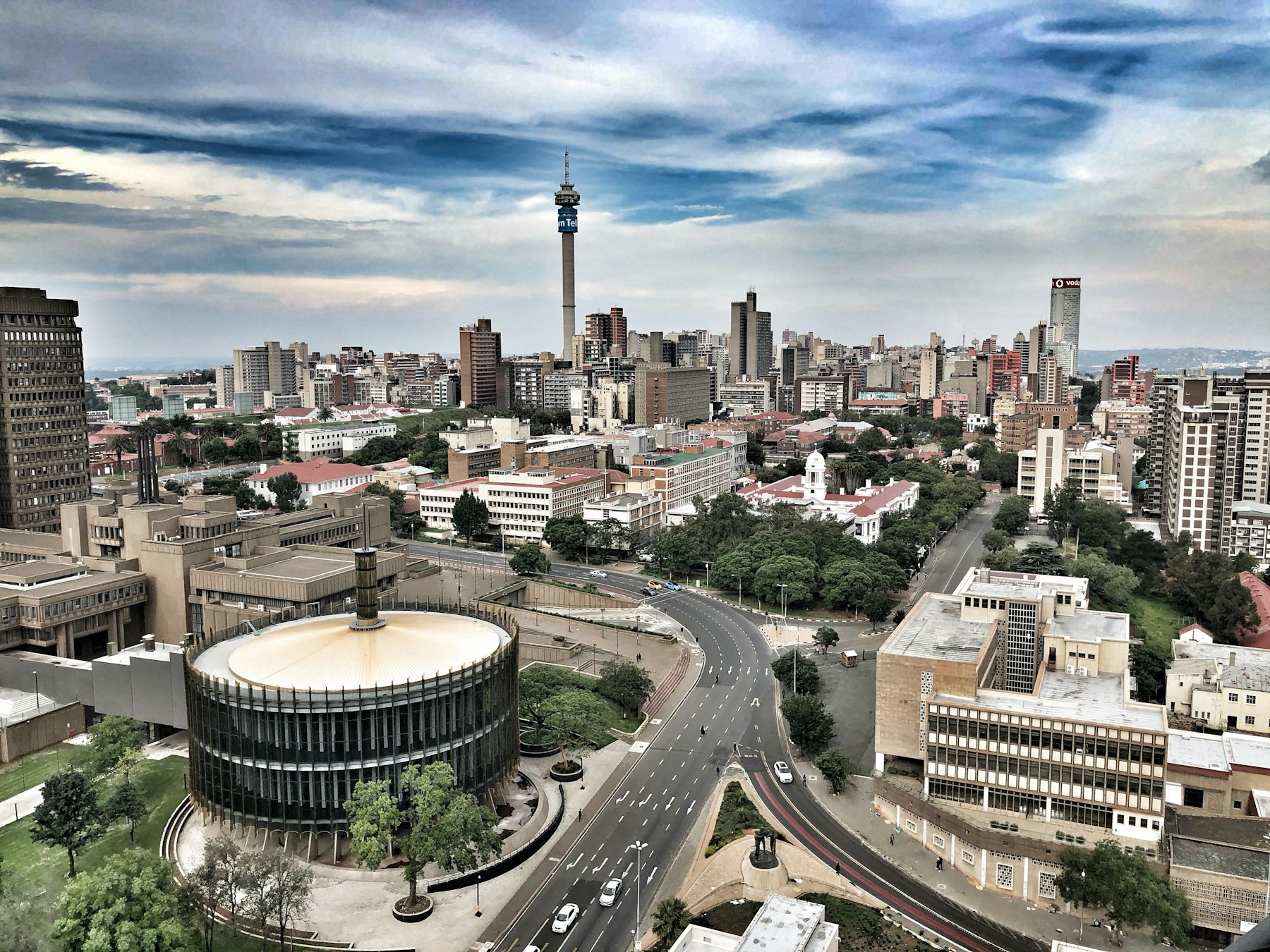 Johannesburg skyline representing a regional technology hub