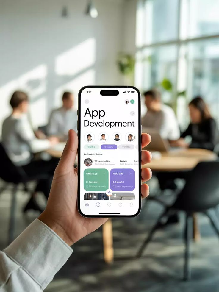 Modern smartphone showing a polished product dashboard
